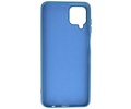 Hoesje Geschikt voor de Samsung Galaxy A12 - Fashion Color Backcover Telefoonhoesje - Navy