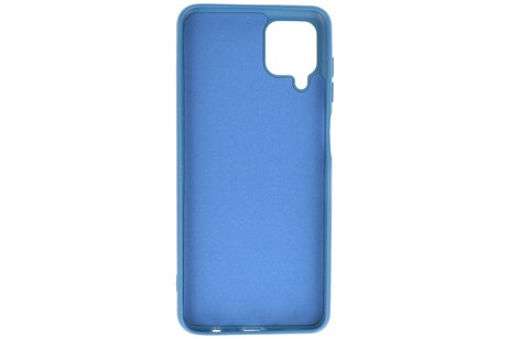 Hoesje Geschikt voor de Samsung Galaxy A12 - Fashion Color Backcover Telefoonhoesje - Navy