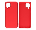 BAOHU Hoesje Geschikt voor de Samsung Galaxy A12 - Fashion Color Backcover Telefoonhoesje - Rood