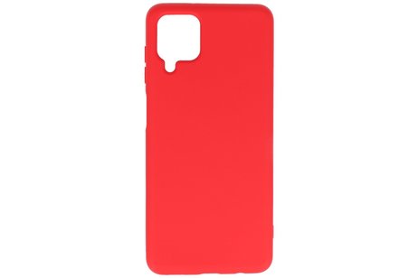 BAOHU Hoesje Geschikt voor de Samsung Galaxy A12 - Fashion Color Backcover Telefoonhoesje - Rood