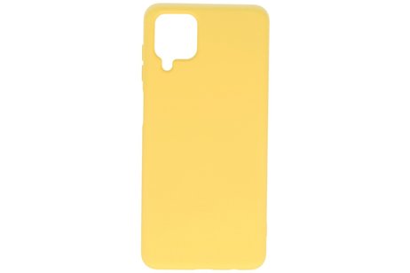 Hoesje Geschikt voor de Samsung Galaxy A12 - Fashion Color Backcover Telefoonhoesje - Geel