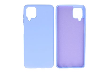 BAOHU Hoesje Geschikt voor de Samsung Galaxy A12 - Fashion Color Backcover Telefoonhoesje - Paars