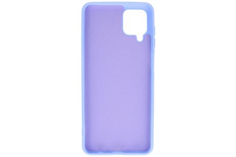 BAOHU Hoesje Geschikt voor de Samsung Galaxy A12 - Fashion Color Backcover Telefoonhoesje - Paars