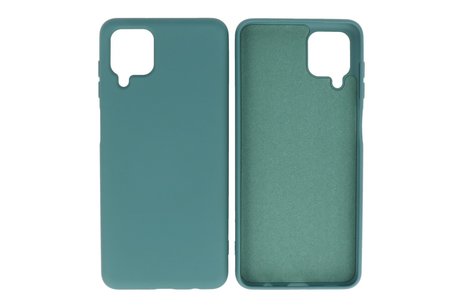 Samsung Galaxy A12 Hoesje Fashion Backcover Telefoonhoesje Donker Groen