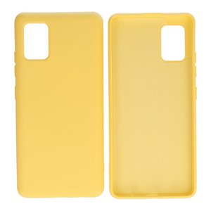 BAOHU Hoesje Geschikt voor de Samsung Galaxy A51 5G - Fashion Color Backcover Telefoonhoesje - Geel