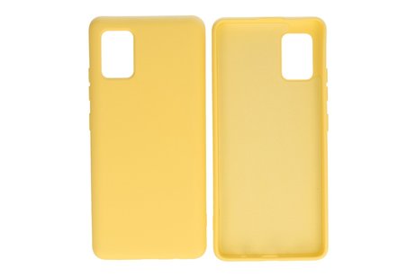 BAOHU Hoesje Geschikt voor de Samsung Galaxy A51 5G - Fashion Color Backcover Telefoonhoesje - Geel