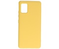 BAOHU Hoesje Geschikt voor de Samsung Galaxy A51 5G - Fashion Color Backcover Telefoonhoesje - Geel