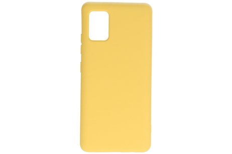 BAOHU Hoesje Geschikt voor de Samsung Galaxy A51 5G - Fashion Color Backcover Telefoonhoesje - Geel
