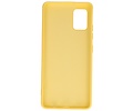 BAOHU Hoesje Geschikt voor de Samsung Galaxy A51 5G - Fashion Color Backcover Telefoonhoesje - Geel