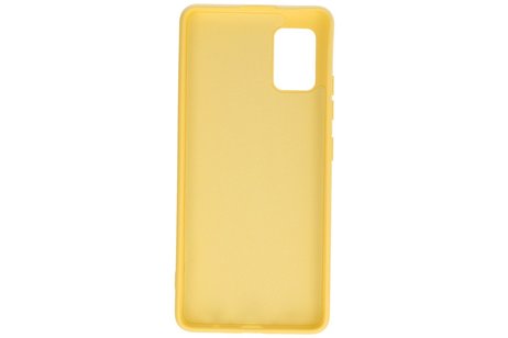 BAOHU Hoesje Geschikt voor de Samsung Galaxy A51 5G - Fashion Color Backcover Telefoonhoesje - Geel