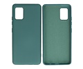 Hoesje Geschikt voor de Samsung Galaxy A51 5G - Fashion Color Backcover Telefoonhoesje - Donker Groen