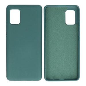 Hoesje Geschikt voor de Samsung Galaxy A51 5G - Fashion Color Backcover Telefoonhoesje - Donker Groen