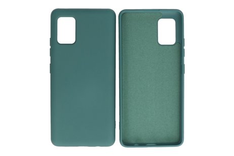 Hoesje Geschikt voor de Samsung Galaxy A51 5G - Fashion Color Backcover Telefoonhoesje - Donker Groen