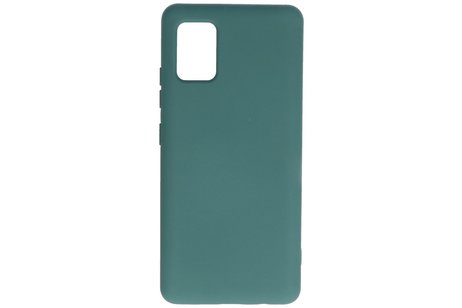 Hoesje Geschikt voor de Samsung Galaxy A51 5G - Fashion Color Backcover Telefoonhoesje - Donker Groen