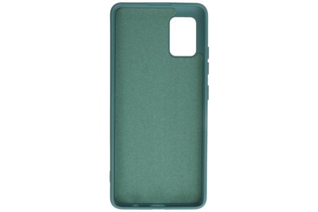 Hoesje Geschikt voor de Samsung Galaxy A51 5G - Fashion Color Backcover Telefoonhoesje - Donker Groen