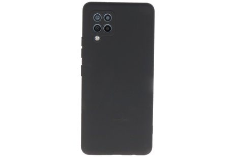 BAOHU Hoesje Geschikt voor de Samsung Galaxy A42 5G - Fashion Color Backcover Telefoonhoesje - Zwart