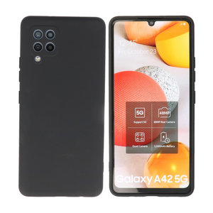 Samsung Galaxy A42 5G Hoesje Fashion Backcover Telefoonhoesje Zwart