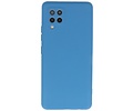 BAOHU Hoesje Geschikt voor de Samsung Galaxy A42 5G - Fashion Color Backcover Telefoonhoesje - Navy