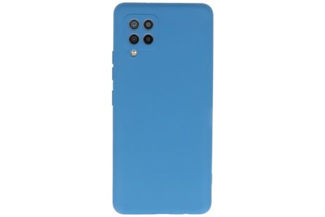 BAOHU Hoesje Geschikt voor de Samsung Galaxy A42 5G - Fashion Color Backcover Telefoonhoesje - Navy