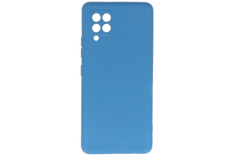 BAOHU Hoesje Geschikt voor de Samsung Galaxy A42 5G - Fashion Color Backcover Telefoonhoesje - Navy