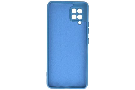 BAOHU Hoesje Geschikt voor de Samsung Galaxy A42 5G - Fashion Color Backcover Telefoonhoesje - Navy