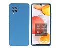 BAOHU Hoesje Geschikt voor de Samsung Galaxy A42 5G - Fashion Color Backcover Telefoonhoesje - Navy