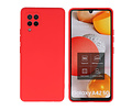 BAOHU Hoesje Geschikt voor de Samsung Galaxy A42 5G - Fashion Color Backcover Telefoonhoesje - Rood