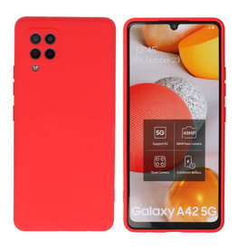 BAOHU Samsung Galaxy A42 5G Hoesje Fashion Backcover Telefoonhoesje Rood