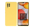 BAOHU Hoesje Geschikt voor de Samsung Galaxy A42 5G - Fashion Color Backcover Telefoonhoesje - Geel