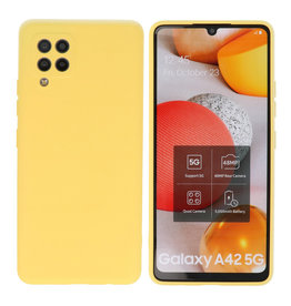 BAOHU Samsung Galaxy A42 5G Hoesje Fashion Backcover Telefoonhoesje Geel