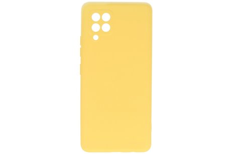 BAOHU Hoesje Geschikt voor de Samsung Galaxy A42 5G - Fashion Color Backcover Telefoonhoesje - Geel
