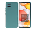 BAOHU Hoesje Geschikt voor de Samsung Galaxy A42 5G - Fashion Color Backcover Telefoonhoesje - Donker Groen