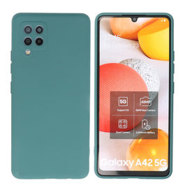 BAOHU Samsung Galaxy A42 5G Hoesje Fashion Backcover Telefoonhoesje Donker Groen