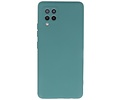 BAOHU Hoesje Geschikt voor de Samsung Galaxy A42 5G - Fashion Color Backcover Telefoonhoesje - Donker Groen