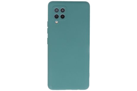 Hoesje Geschikt voor de Samsung Galaxy A42 5G - Fashion Color Backcover Telefoonhoesje - Donker Groen