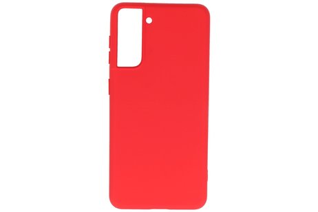 BAOHU Hoesje Geschikt voor de Samsung Galaxy S21 - Fashion Color Backcover Telefoonhoesje - Rood