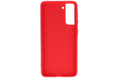 BAOHU Hoesje Geschikt voor de Samsung Galaxy S21 - Fashion Color Backcover Telefoonhoesje - Rood