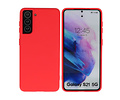 Samsung Galaxy S21 Hoesje Fashion Backcover Telefoonhoesje Rood