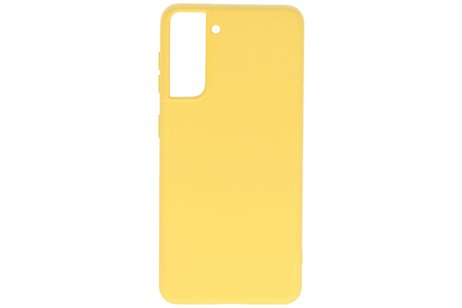 BAOHU Hoesje Geschikt voor de Samsung Galaxy S21 - Fashion Color Backcover Telefoonhoesje - Geel