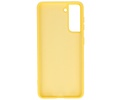 BAOHU Hoesje Geschikt voor de Samsung Galaxy S21 - Fashion Color Backcover Telefoonhoesje - Geel