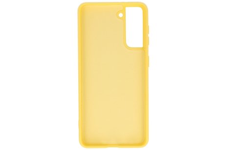 BAOHU Hoesje Geschikt voor de Samsung Galaxy S21 - Fashion Color Backcover Telefoonhoesje - Geel
