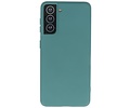 Samsung Galaxy S21 Hoesje Fashion Backcover Telefoonhoesje Donker Groen