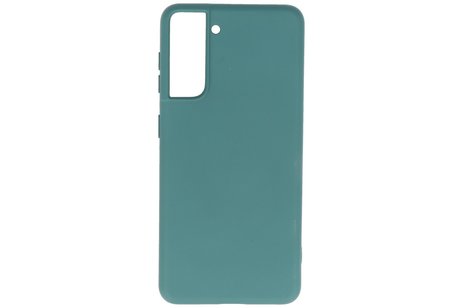 Samsung Galaxy S21 Hoesje Fashion Backcover Telefoonhoesje Donker Groen