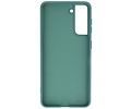 Samsung Galaxy S21 Hoesje Fashion Backcover Telefoonhoesje Donker Groen