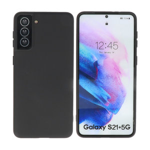 BAOHU Hoesje Geschikt voor de Samsung Galaxy S21 Plus - Fashion Color Backcover Telefoonhoesje - Zwart