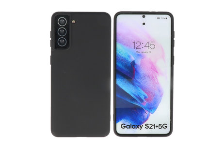 BAOHU Hoesje Geschikt voor de Samsung Galaxy S21 Plus - Fashion Color Backcover Telefoonhoesje - Zwart