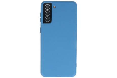 BAOHU Hoesje Geschikt voor de Samsung Galaxy S21 Plus - Fashion Color Backcover Telefoonhoesje - Navy