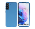 BAOHU Hoesje Geschikt voor de Samsung Galaxy S21 Plus - Fashion Color Backcover Telefoonhoesje - Navy
