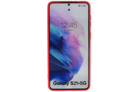 BAOHU Hoesje Geschikt voor de Samsung Galaxy S21 Plus - Fashion Color Backcover Telefoonhoesje - Rood