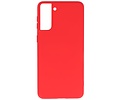 BAOHU Hoesje Geschikt voor de Samsung Galaxy S21 Plus - Fashion Color Backcover Telefoonhoesje - Rood